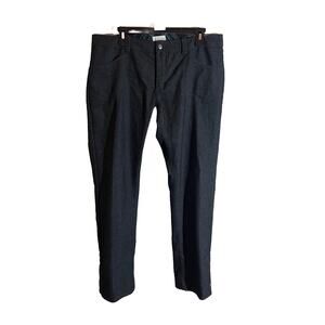 Columbia Denim Partial Flannel Pants Gray Roll Cuff Plaid Womens Size 14R